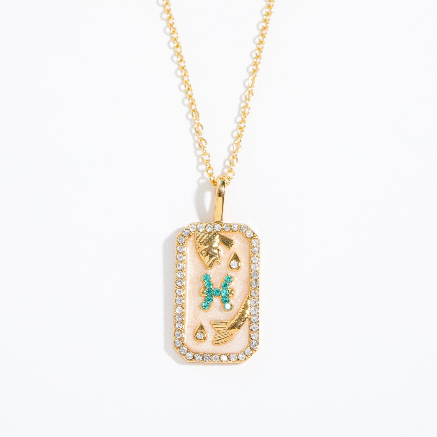 Wholesale of Twelve Constellations Art Retro Style Square Bronze Necklaces